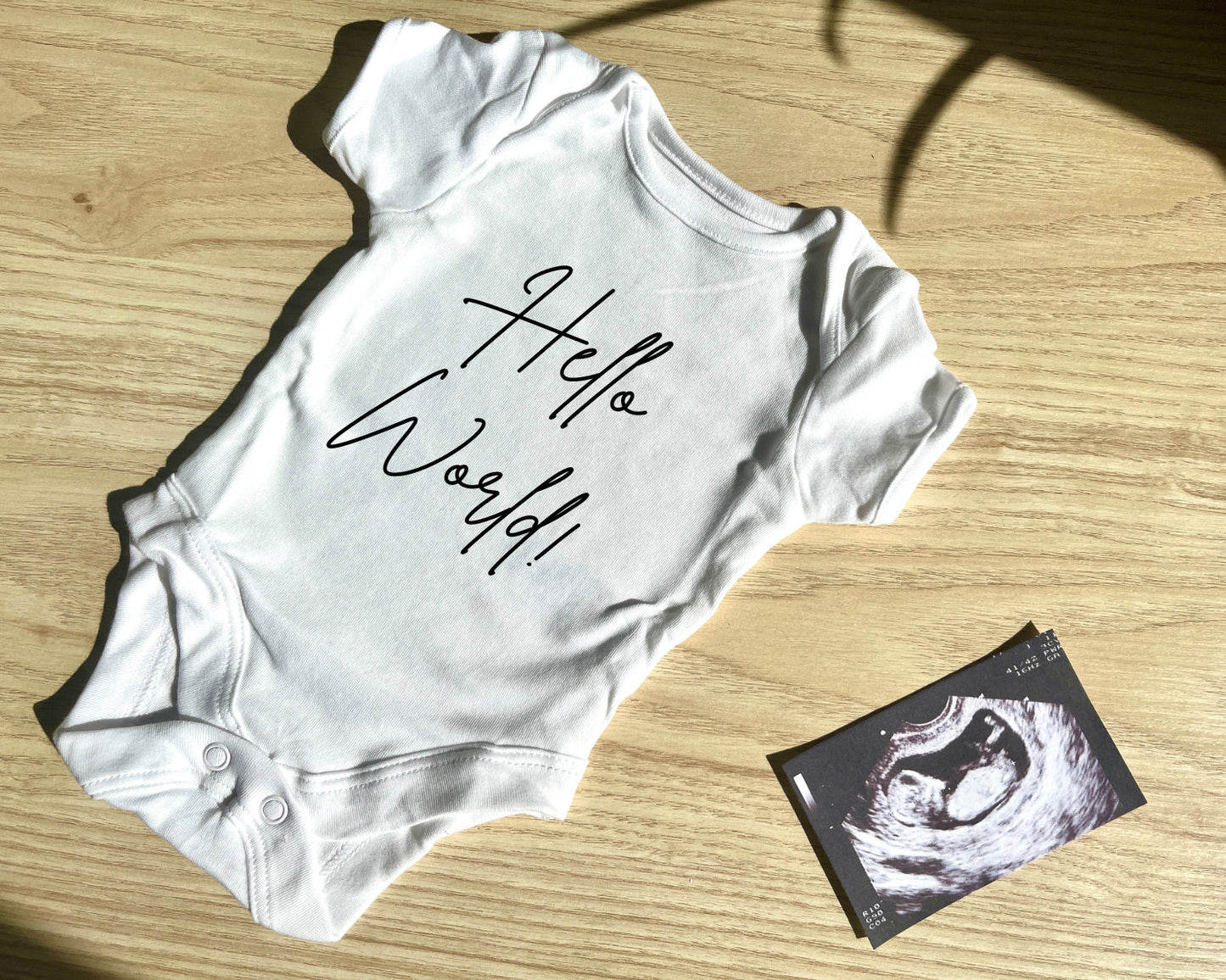Hello World! | Baby announcement onesie | Personalised Baby Onesie | Newborn Onesie Personalised | Pregnancy announcement