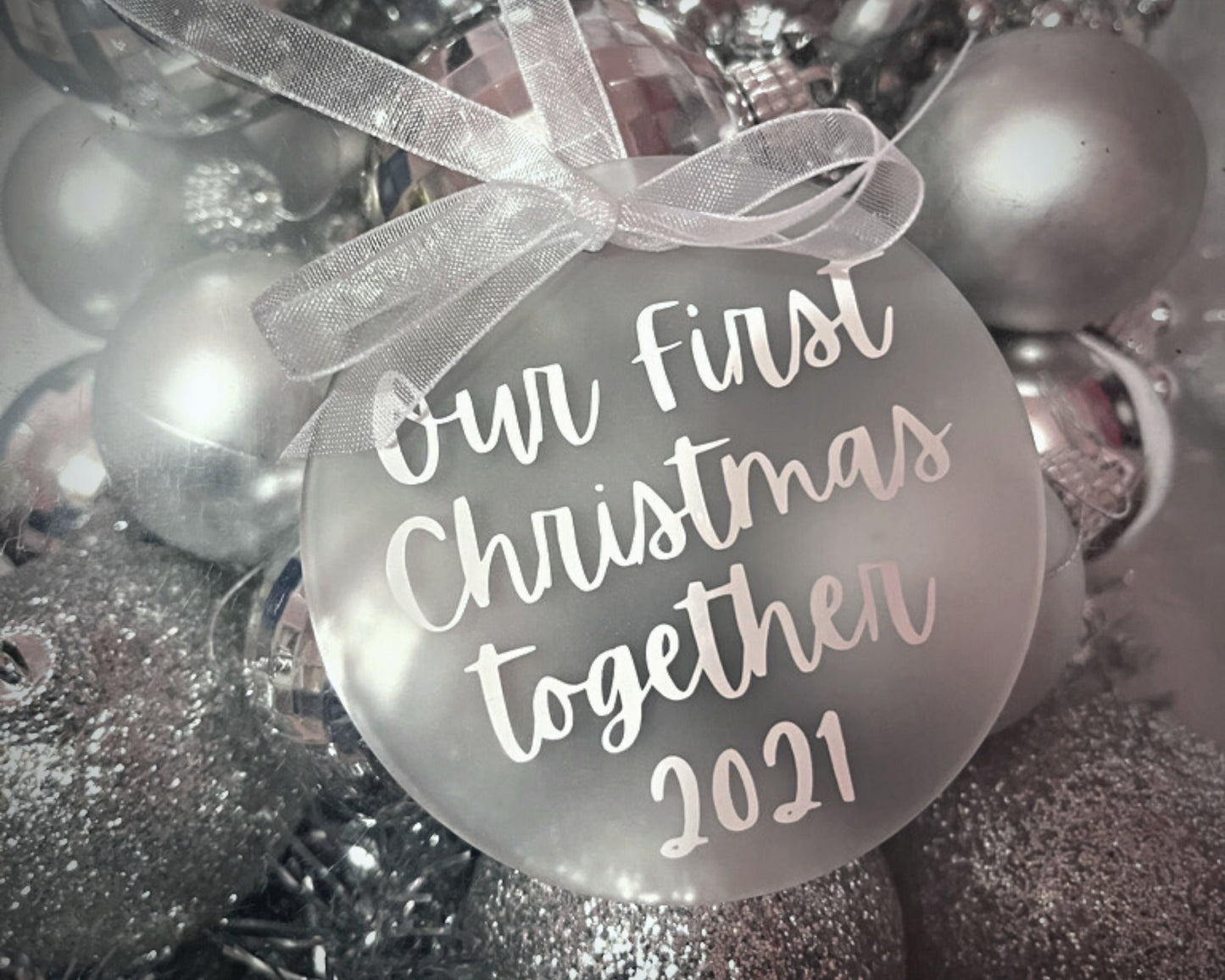 Believe in the magic of Christmas | Acrylic Bauble | Frosted Acrylic Hanging Decoration | Customisable handmade christmas bauble | Believe